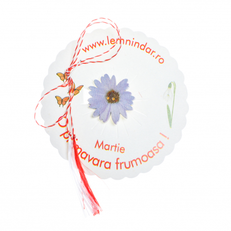 Martisor-brosa cu o margareta mov deschis [1]