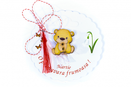 Martisor-brosa cu un ursulet galben [0]