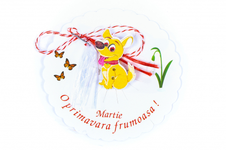 Martisor-brosa cu un catelus [0]