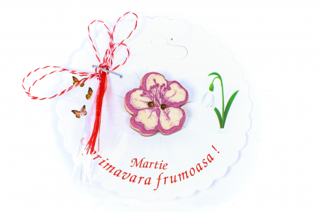 Martisor-brosa cu o floricica mov [0]