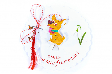 Martisor-brosa cu un catelus [0]