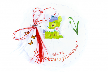 Martisor-brosa cu o caprioara verde [0]