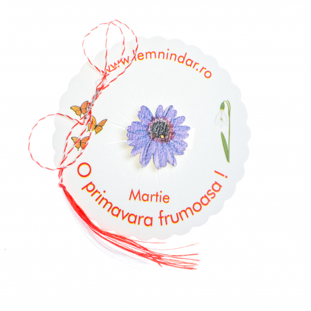 Martisor-brosa cu o margareta mov [1]