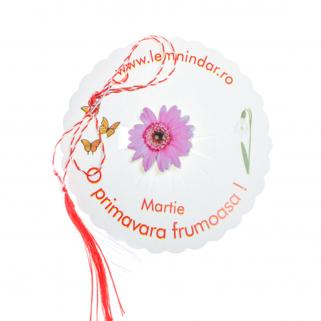Martisor-brosa cu o margareta roz deschis [1]