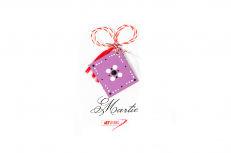 Martisoare - Martisor din lemn pictat manual