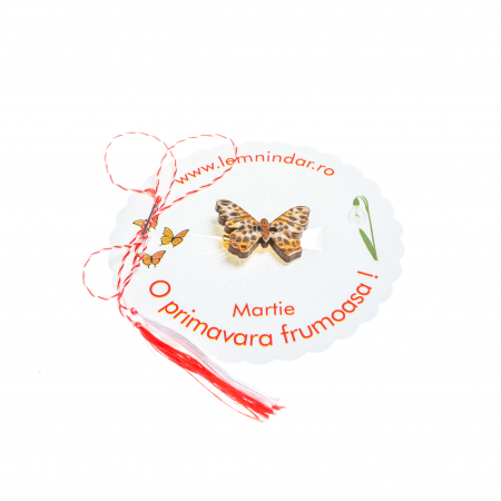 Martisor-brosa cu un fluturas model cu animal print [2]