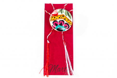 Martisoare - Martisor din ceramica pictat manual floare model traditional