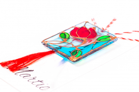 Martisor din sticla pictat manual [2]