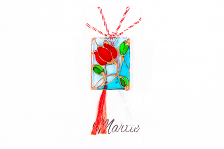Martisor din sticla pictat manual [0]