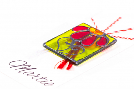 Martisor din sticla pictat manual [2]