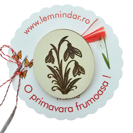 Martisoare - Martisor cu ghiocel gravat