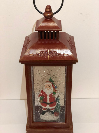 Ornament tip felinar care lumineaza cu mos si brad [1]