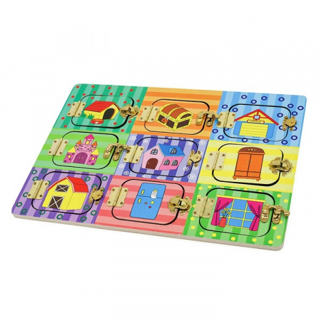 Panou Montessori multifunctional cu sisteme diferite de deschidere [2]