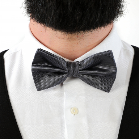 Papion gri cu butoni si batista [7]