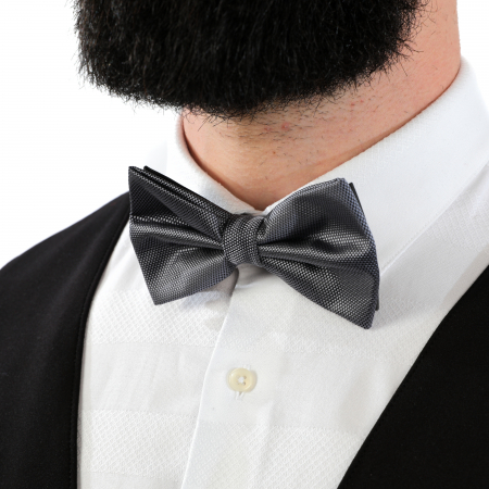 Papion gri cu butoni si batista [8]