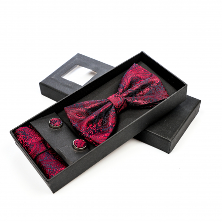 Papion visiniu cu butoni si batista [2]