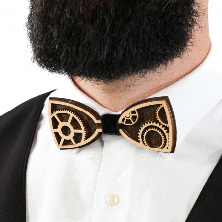 Papion din lemn model cu rotite in straturi [3]