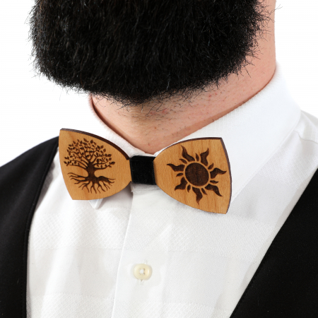 Papion din lemn model cu soare si pomul vietii [3]