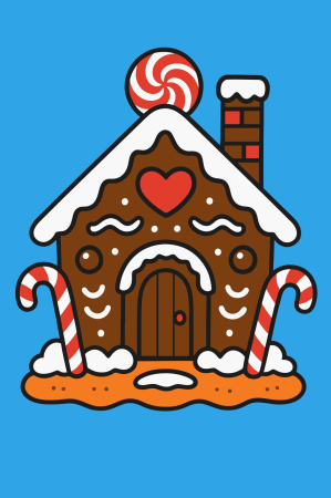 Ateliere cu nisip colorat - Plansa cu nisip colorat -Cu Căsuța de Turtă Dulce cu Inimă