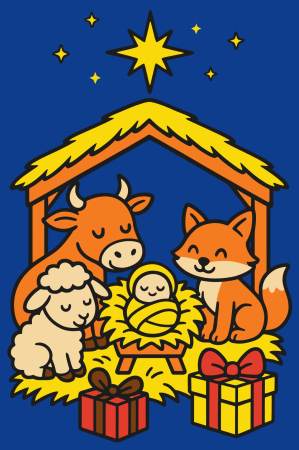 Ateliere cu nisip colorat - Plansa cu nisip colorat -Cu Ieslea din Betleem