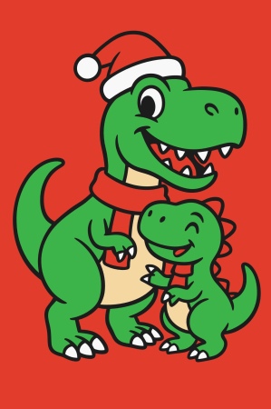 Ateliere cu nisip colorat - Plansa cu nisip colorat - Cu un T-Rex si puiul lui