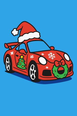 Ateliere cu nisip colorat - Plansa cu nisip colorat -Cu Mașina lui Moș Crăciun