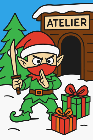 Ateliere cu nisip colorat - Plansa cu nisip colorat -Cu Elf Ninja în Misiune Secretă