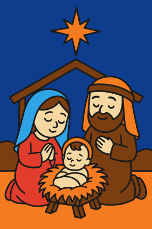 Ateliere cu nisip colorat - Plansa cu nisip colorat -Cu Nașterea Domnului