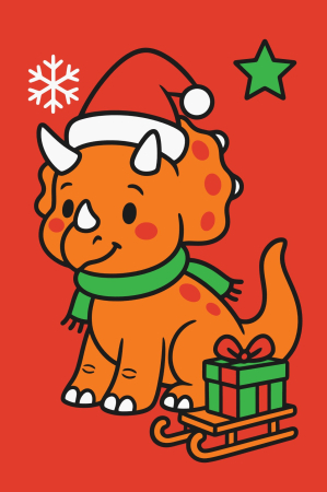 Ateliere cu nisip colorat - Plansa cu nisip colorat - Cu Triceratops si o sanie