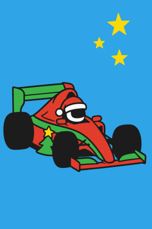 Ateliere cu nisip colorat - Plansa cu nisip colorat - Cu o masina de Formula1 model de craciun