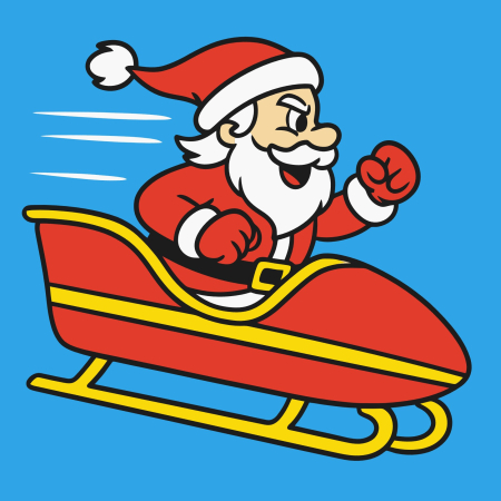 Ateliere cu nisip colorat - Plansa cu nisip colorat -Cu Sania rapidă a lui Moșu