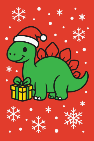 Ateliere cu nisip colorat - Plansa cu nisip colorat - Cu un dinozaur model de craciun