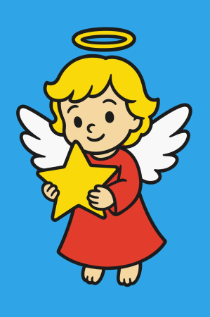 Ateliere cu nisip colorat - Plansa cu nisip colorat -Cu Îngerașul cu Steaua Magică - Copie