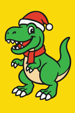 Ateliere cu nisip colorat - Plansa cu nisip colorat - Cu un T-Rex model de  craciun