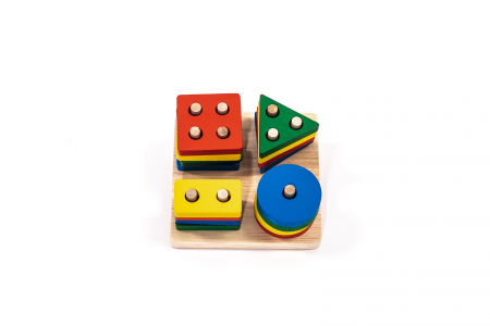 Puzzle din figuri geometrice - jucarii Montessori [3]