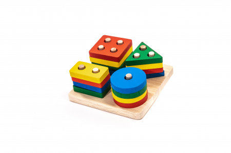 Puzzle din figuri geometrice - jucarii Montessori [0]