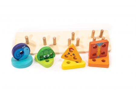 Puzzle din figuri geometrice - jucarii Montessori [2]