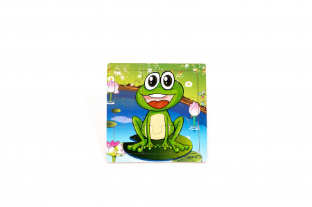 Puzzle din lemn cu animale - jucarii Montessori [0]
