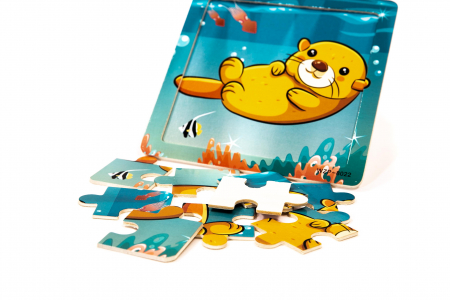 Puzzle din lemn cu animale - jucarii Montessori [1]