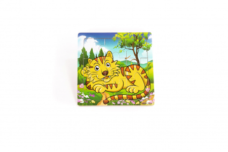 Puzzle din lemn cu animale - jucarii Montessori [0]