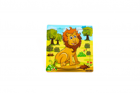 Puzzle din lemn cu animale - jucarii Montessori [0]