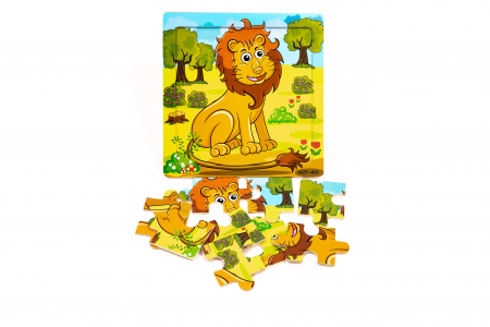 Puzzle din lemn cu animale - jucarii Montessori [1]