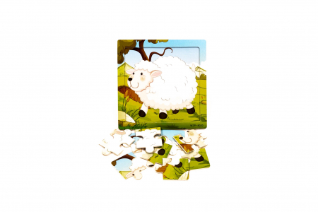 Puzzle din lemn cu animale - jucarii Montessori [2]