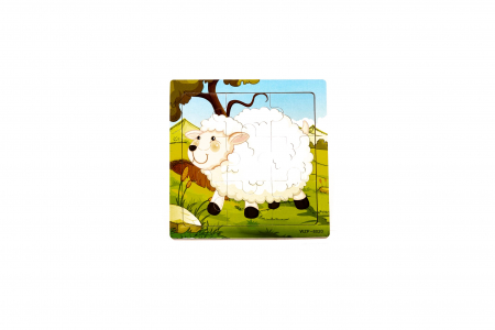 Puzzle din lemn cu animale - jucarii Montessori [0]