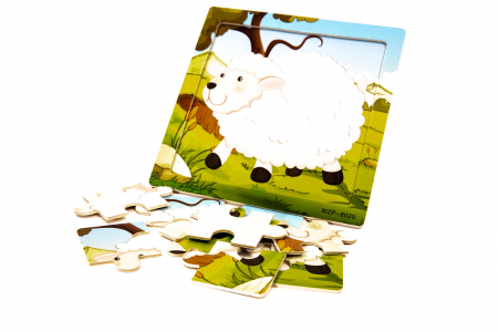 Puzzle din lemn cu animale - jucarii Montessori [1]