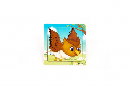 Puzzle din lemn cu animale - jucarii Montessori [0]