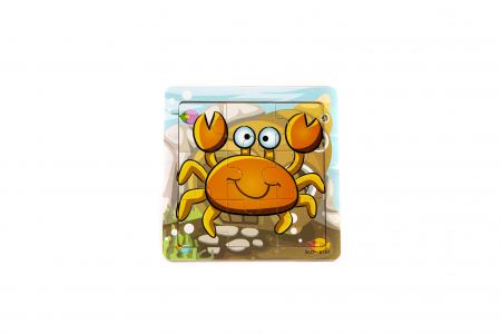 Puzzle din lemn cu animale - jucarii Montessori [0]