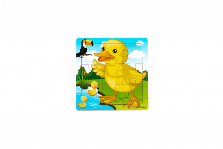 Puzzle din lemn cu animale - jucarii Montessori [0]