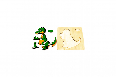 Puzzle din lemn cu animale si tabla inmultirii - jucarii Montessori [2]