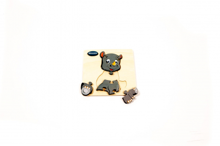 Puzzle din lemn cu animale si tabla inmultirii - jucarii Montessori [2]